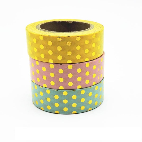 Yellow Polka Dot Design Washi Tape